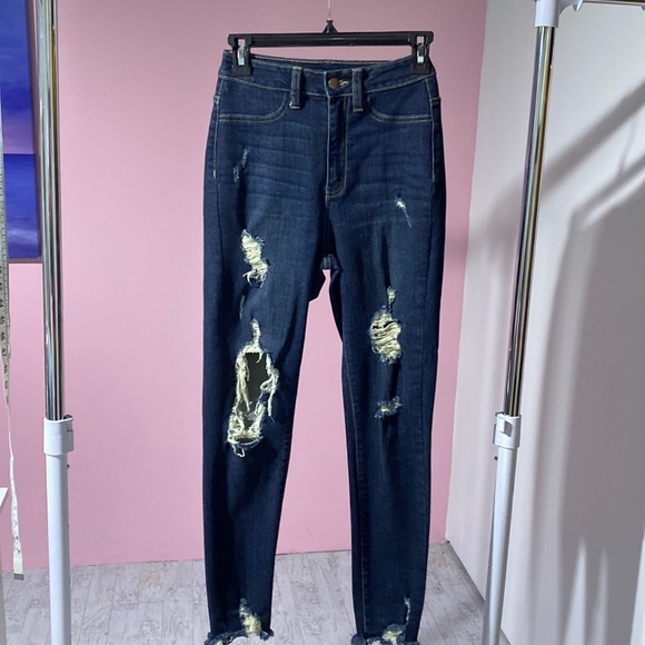 Fashion Nova Jeans 3 distressed high waist skinny summer spring - Picture 3 of 8